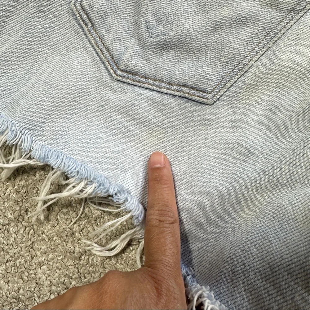 Hudson Women’s Sade Cut Off Denim Shorts High Rise Frayed Hem in Trea Size 24 - Picture 16 of 16